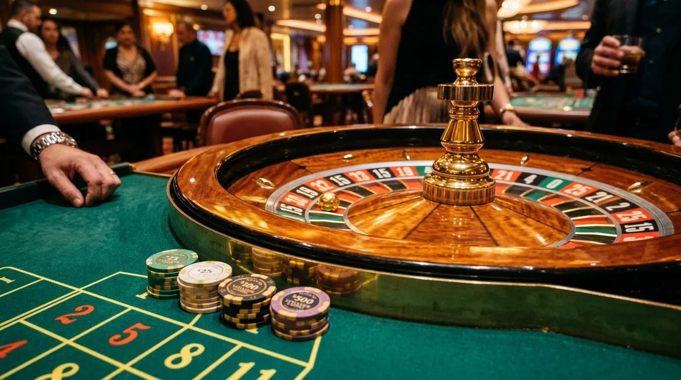 Roulette wheel in Costa Toscana Casino