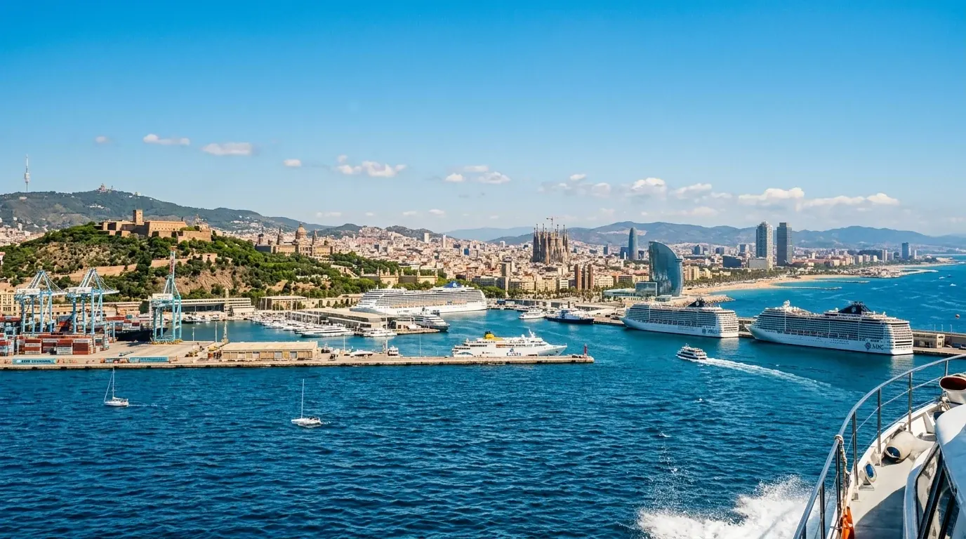 Puerto de Barcelona y crucero Mediterráneo